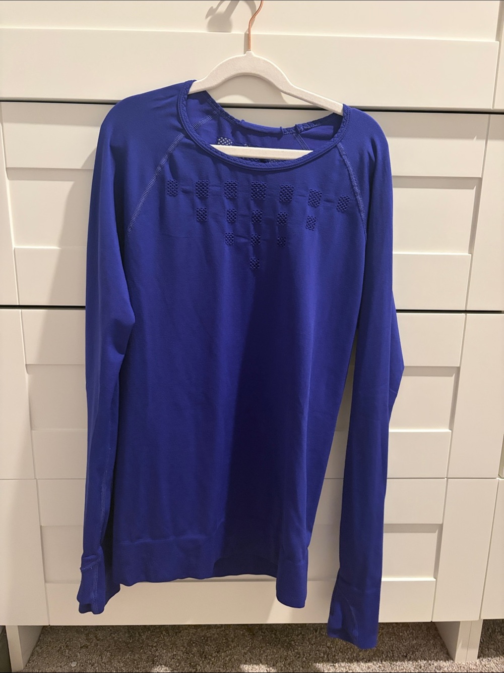 Athleta Long-Sleeve Performance Tee in Royal Blue